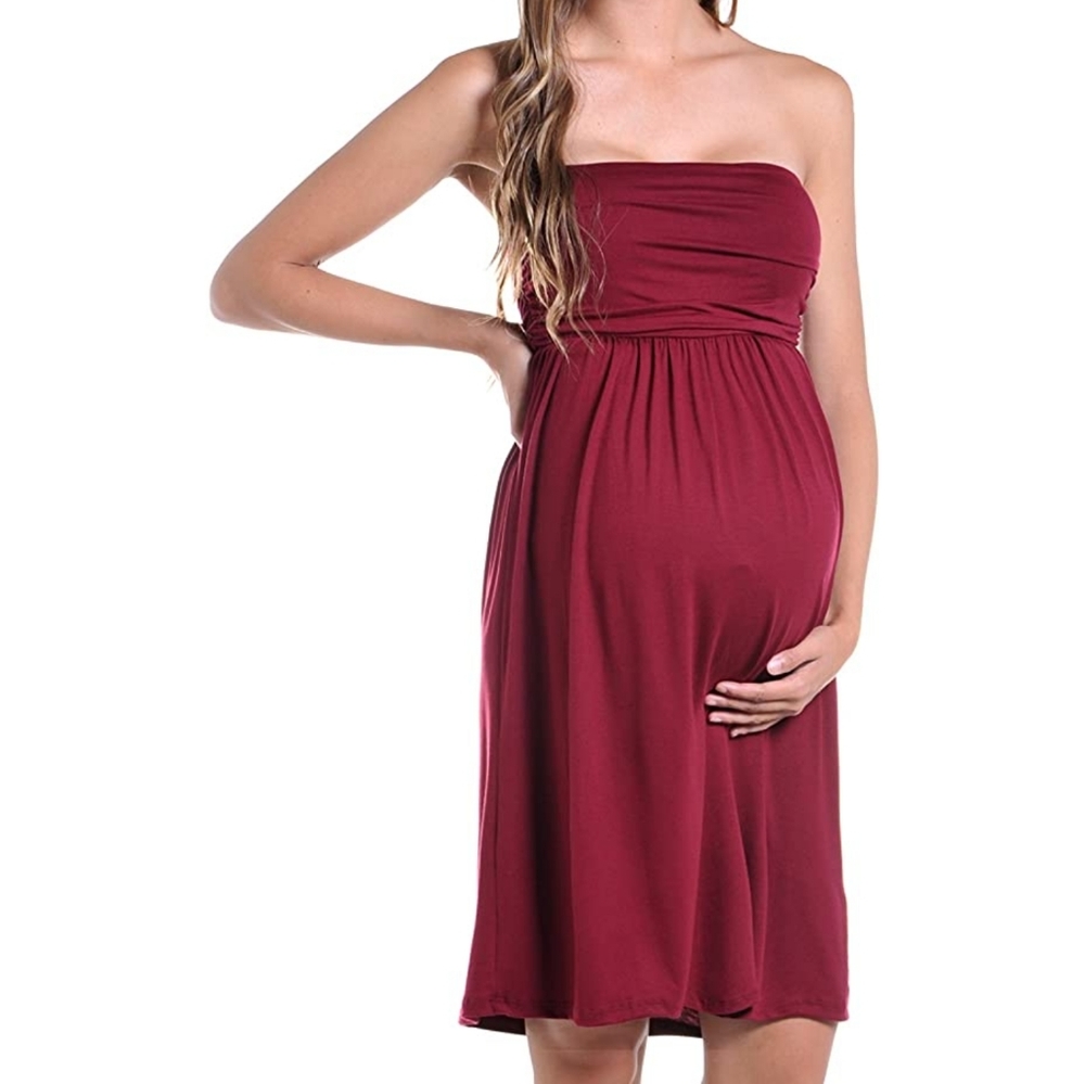 Maternity Comfortable Knee Length Tube Dress